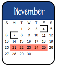 District School Academic Calendar for Smith Co Jjaep for November 2022