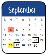 District School Academic Calendar for Smith Co Jjaep for September 2022