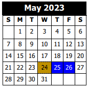 District School Academic Calendar for Dequincy High School for May 2023