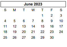 District School Academic Calendar for Reeves-hinger Elementary for June 2023