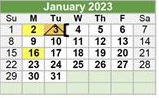District School Academic Calendar for Carroll Senior High School for January 2023