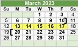 District School Academic Calendar for George Dawson Middle for March 2023
