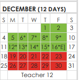 District School Academic Calendar for Reach H S for December 2022