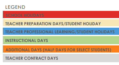 District School Academic Calendar Legend for Tarrant Co J J A E P