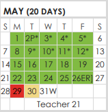 District School Academic Calendar for Marsh Middle for May 2023