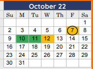 District School Academic Calendar for Celina Junior High for October 2022