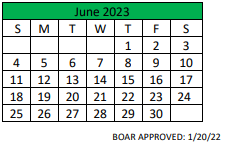 District School Academic Calendar for Central High School for June 2023