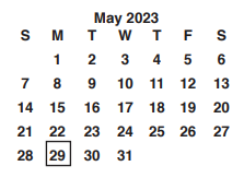 District School Academic Calendar for East Mecklenburg High for May 2023