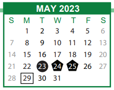 District School Academic Calendar for Jacob G. Smith Elementary School for May 2023