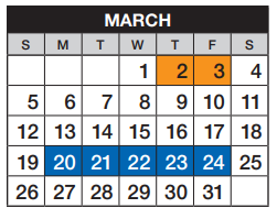 District School Academic Calendar for Cherokee Trail High School for March 2023