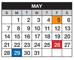 District School Academic Calendar for Eastridge Community Elementary School for May 2023