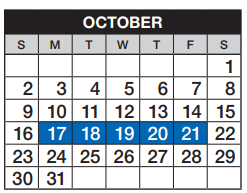 District School Academic Calendar for Cimarron Elementary School for October 2022
