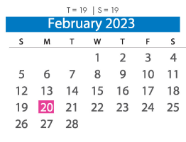 District School Academic Calendar for Robious Middle for February 2023