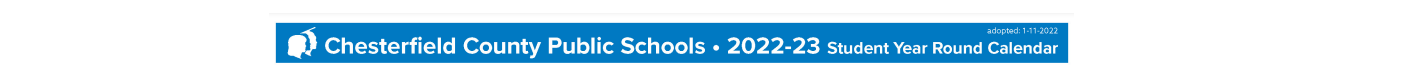 District School Academic Calendar for Robious Middle