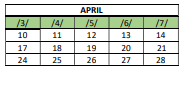 District School Academic Calendar for Herzl Elementary School for April 2023