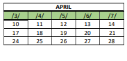 District School Academic Calendar for Dunne Elementary Math Sci & Tech Acad for April 2023