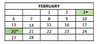 District School Academic Calendar for Kennedy High School for February 2023