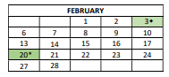 District School Academic Calendar for Dunne Elementary Math Sci & Tech Acad for February 2023