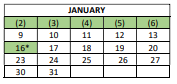 District School Academic Calendar for Hancock College Preparatory HS for January 2023