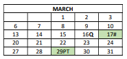 District School Academic Calendar for Perspectives Charter S H O P for March 2023