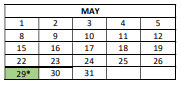 District School Academic Calendar for Schneider Elementary School for May 2023