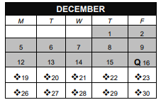 District School Academic Calendar for Parham Elementary School for December 2022