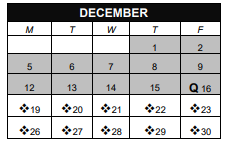 District School Academic Calendar for George W Hays Elementary School for December 2022