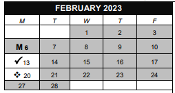 District School Academic Calendar for Heberle Elementary School for February 2023