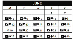 District School Academic Calendar for Oyler Elementary School for June 2023