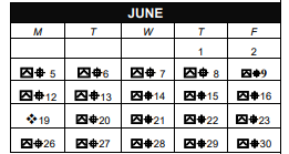District School Academic Calendar for Midway Elementary School for June 2023