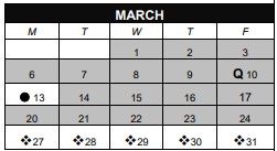 District School Academic Calendar for Kilgour Elementary School for March 2023