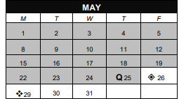 District School Academic Calendar for Gamble Elementary School for May 2023