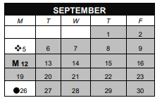 District School Academic Calendar for Fairview Elementary School for September 2022