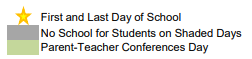 District School Academic Calendar Legend for Twin Lakes Elementary School
