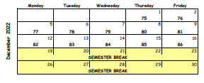 District School Academic Calendar for Pointe South Elementary School for December 2022