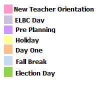 District School Academic Calendar Legend for William M. Mcgarrah Elementary School