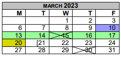 District School Academic Calendar for Cleveland H S for March 2023