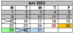 District School Academic Calendar for Douglass Sch for May 2023