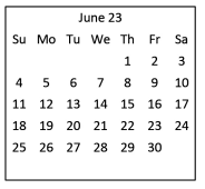District School Academic Calendar for Center For Alternative Learning for June 2023