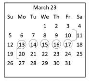 District School Academic Calendar for South Knoll Elementary for March 2023