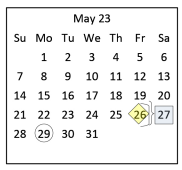 District School Academic Calendar for A & M Consolidated Middle School for May 2023