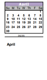 District School Academic Calendar for North Middle School for April 2023
