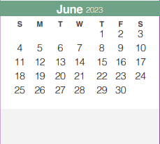 District School Academic Calendar for Mountain Valley Middle School for June 2023
