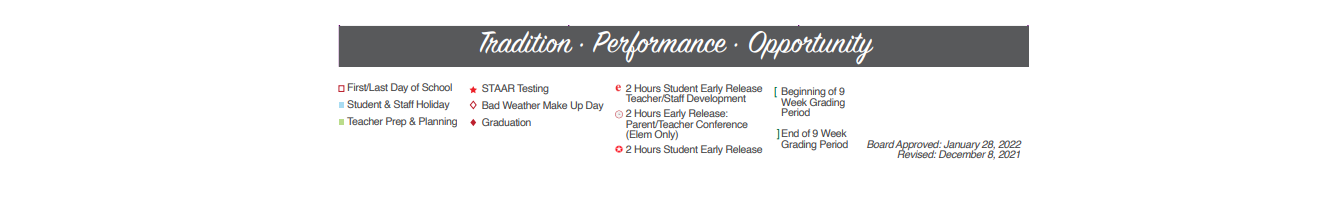 District School Academic Calendar Key for Smithson Valley High School