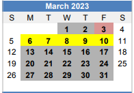 District School Academic Calendar for Challenge Academy for March 2023