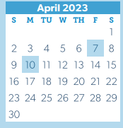 District School Academic Calendar for A D Ford El for April 2023