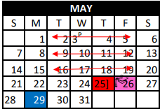 District School Academic Calendar for Hollie Parsons Elementary for May 2023