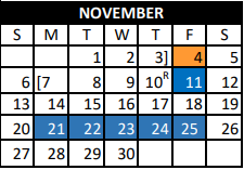 District School Academic Calendar for Martin Walker Elementary for November 2022