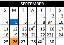 District School Academic Calendar for Copperas Cove Junior High for September 2022