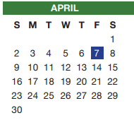District School Academic Calendar for Parkway Elementary for April 2023